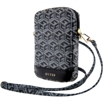 Univerzálne puzdro Guess na smartfón GUWBZPGCSPGK PU G Cube Walltet Phone Bag Zipper čierne