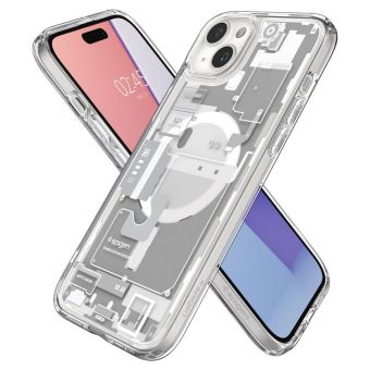Odolné puzdro na Apple iPhone 15 Spigen Ultra Hybrid Mag MagSafe Zero One biele