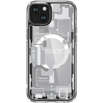 Odolné puzdro na Apple iPhone 15 Spigen Ultra Hybrid Mag MagSafe Zero One biele