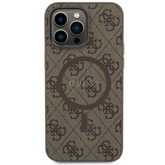 Guess PU Leather 4G Colored Ring MagSafe Apple iPhone 15 Pro Max GUHMP15XG4GFRW Brown