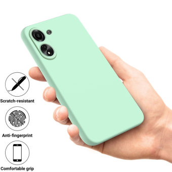 Silikónové puzdro na Xiaomi Redmi 13C/Poco C65 Silicone Liquid svetlo zelené
