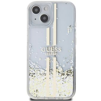 Guess PC/TPU Liquid Glitter Gold Stripe Apple iPhone 15 GUHCP15SLFCSEGT Transparent