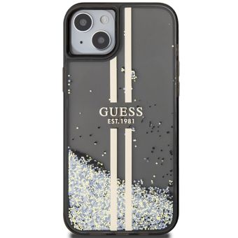 Guess PC/TPU Liquid Glitter Gold Stripe Apple iPhone 15 GUHCP15SLFCSEGK Black