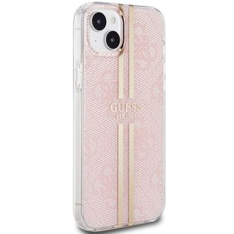 Guess IML 4G Gold Stripe Apple iPhone 15 GUHCP15SH4PSEGP Pink