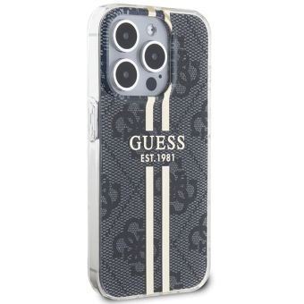Guess IML 4G Gold Stripe Apple iPhone 15 Pro Max GUHCP15XH4PSEGK Black