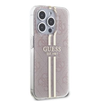 Guess IML 4G Gold Stripe Apple iPhone 15 Pro Max GUHCP15XH4PSEGP Pink