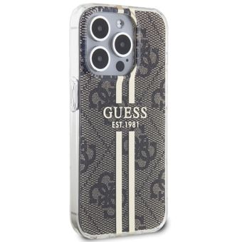 Guess IML 4G Gold Stripe Apple iPhone 15 Pro Max GUHCP15XH4PSEGW Brown