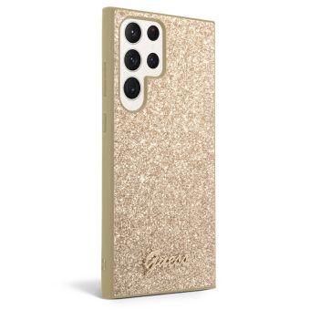 Guess PC/TPU Glitter Flakes Metal Logo Samsung Galaxy S24 Ultra 5G S928 GUHCS24LHGGSHD Gold