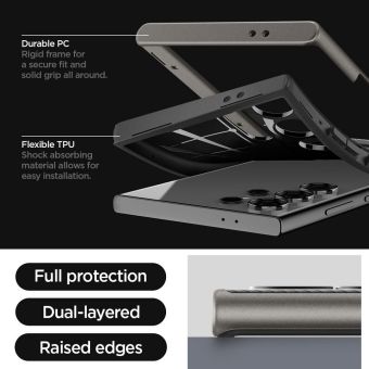 Odolné puzdro na Samsung Galaxy S24 Ultra 5G S928 Spigen Neo Hybrid gunmetal