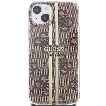 Guess IML 4G Gold Stripe Apple iPhone 15 GUHCP15SH4PSEGW Brown