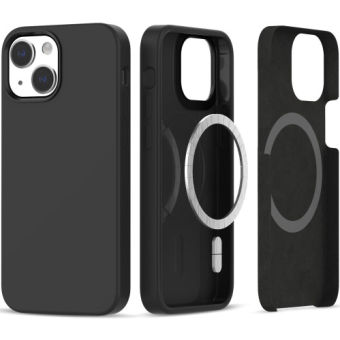 Silikónové puzdro na Apple iPhone 13/14 Tech-Protect Silicone MagSafe čierne