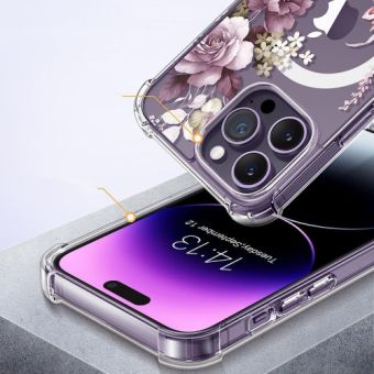 Silikónové puzdro na Apple iPhone 14 Tech-Protect MagMood MagSafe Spring Floral