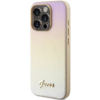Guess PU Leather Iridescent Metal Script Apple iPhone 15 Pro Max GUHCP15XPSAIRSD Gold