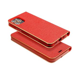 Diárové puzdro na Xiaomi Redmi Note 13 4G LUNA Gold červené
