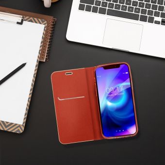 Diárové puzdro na Xiaomi Redmi Note 13 Pro 5G/Poco X6 5G LUNA Gold červené