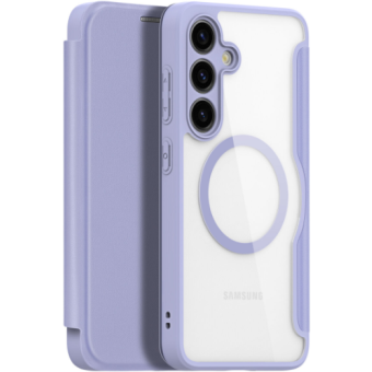 Diárové puzdro na Samsung Galaxy S24 5G S921 Dux Ducis Skin X Pro MagSafe fialové