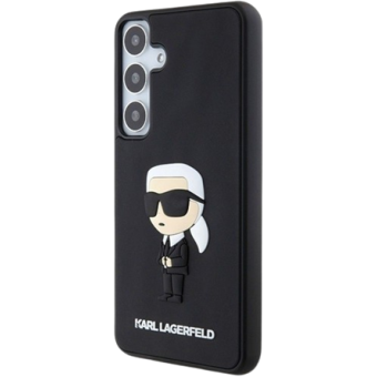 Plastové puzdro Karl Lagerfeld na Samsung Galaxy S24 5G S921 KLHCS24S3DRKINK Rubber Ikonik NFT čierne