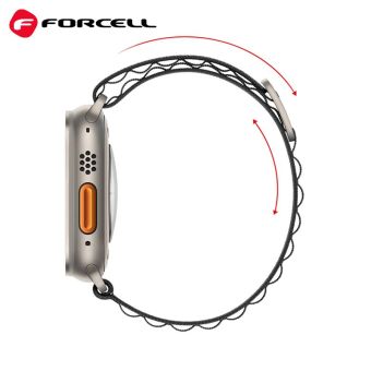 Náhradný remienok na Apple Watch 42/44/45/49 mm Forcell F-Design FA13 black