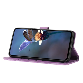 Diárové puzdro na Motorola Moto G14 MEZZO kvety fialové