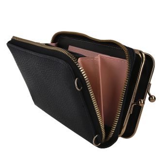 2in1 phone bag, univerzálne puzdro/peňaženka na mobil, black