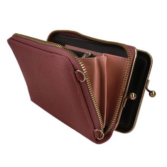2in1 phone bag, univerzálne puzdro/peňaženka na mobil, pink
