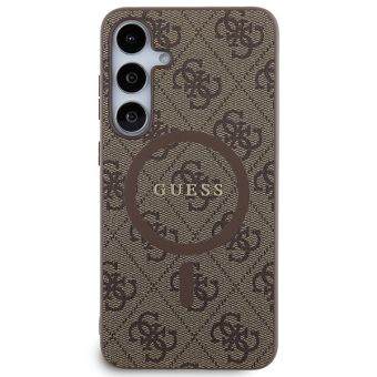 Guess PU Leather 4G Colored Ring MagSafe Samsung Galaxy S24+ 5G S926 GUHMS24MG4GFRW Brown
