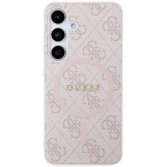 Guess PU Leather 4G Colored Ring MagSafe Samsung Galaxy S24 5G S921 GUHMS24SG4GFRP Pink