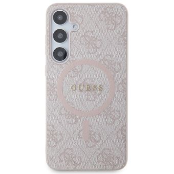 Guess PU Leather 4G Colored Ring MagSafe Samsung Galaxy S24+ 5G S926 GUHMS24MG4GFRP Pink