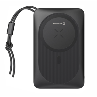SWISSTEN PowerBank, 10000mAh, MagSafe, čierna