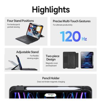 DUX DUCIS DK Protective Case with Wireless Keyboard Apple iPad 4/5/iPad Pro 11 (2018/2020/2021/2022) black