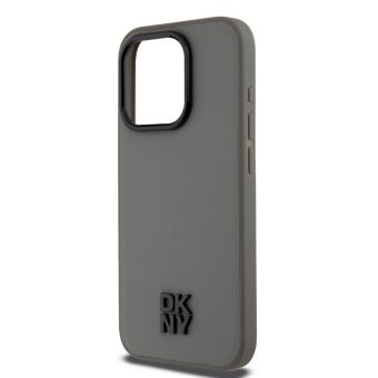 DKNY PU Leather Stack Logo Magsafe Apple iPhone 15 Pro DKHMP15LPSMCSLE Grey
