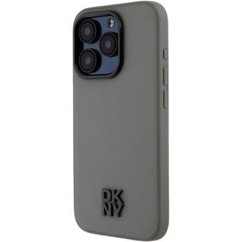 DKNY PU Leather Stack Logo Magsafe Apple iPhone 15 Pro DKHMP15LPSMCSLE Grey