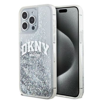 DKNY Liquid Glitter Arch Logo Apple iPhone 15 Pro Max DKHCP15XLBNAET Transparent