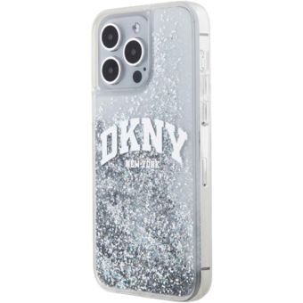 DKNY Liquid Glitter Arch Logo Apple iPhone 15 Pro Max DKHCP15XLBNAET Transparent