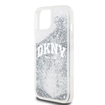 DKNY Liquid Glitter Arch Logo Apple iPhone 14 DKHCP14SLBNAET Transparent