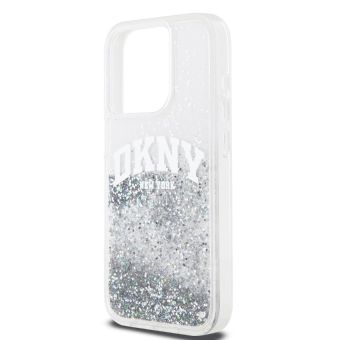 DKNY Liquid Glitter Arch Logo Apple iPhone 14 Pro Max DKHCP14XLBNAET Transparent