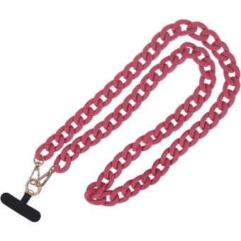 Phone Chain Long matte pink