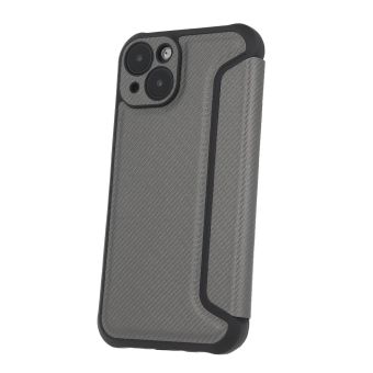 Diárové puzdro na Xiaomi Redmi Note 13 Pro 5G/Poco X6 5G Smart Carbon strieborné