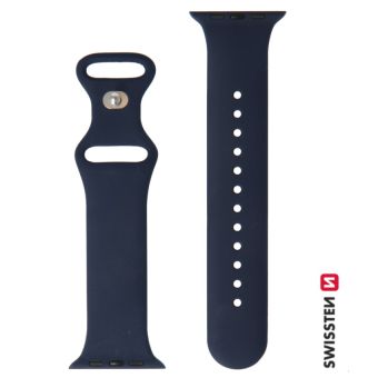 SWISSTEN silikónový remienok na Apple Watch 38/40/41mm modrý