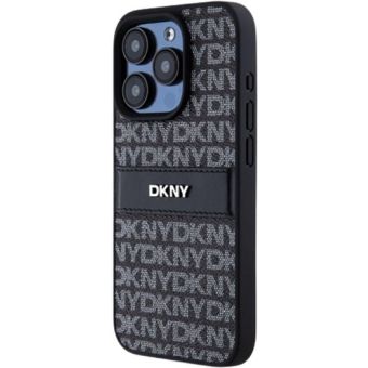 DKNY Repeat Texture Pattern W Tonal Stripe Samsung Galaxy S24 5G S921 DKHCS24SPRTHSLK Black
