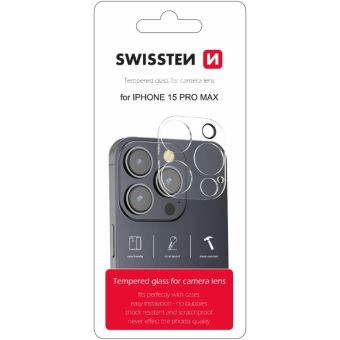 SWISSTEN ochranné sklo na fotoaparát na Apple iPhone 15 Pro Max