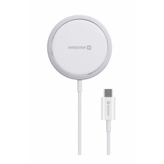 SWISSTEN MagPuck 15W bezdrôtová nabíjačka (MagSafe kompatibilná)