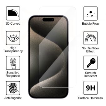 Vmax tempered glass 2,5D Normal Clear Glass Apple iPhone 16 Pro