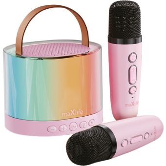 Maxlife MXKS-200 Bluetooth karaoke speaker pink