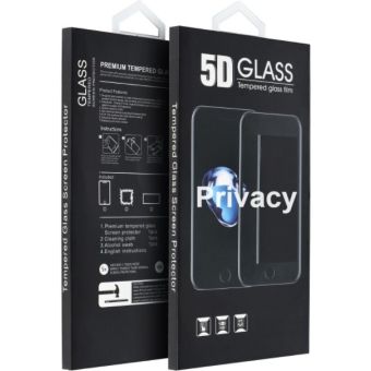 5D Full Glue Tempered Glass Apple iPhone 16 Pro Max (Privacy) black