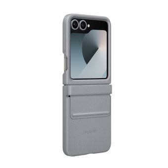 Samsung Kindsuit Case Vegan Leather na Samsung Galaxy Z Flip6 5G F741 EF-VF741PJEGWW Gray