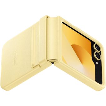 Samsung Kindsuit Case Vegan Leather na Samsung Galaxy Z Flip6 5G F741 EF-VF741PYEGWW Yellow