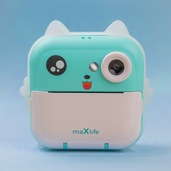 Maxlife MXPC-100 printing camera blue