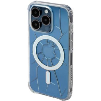 MagSafe Kingxbar PQY Crack Series Silicone Case Apple iPhone 15 Pro Max Transparent