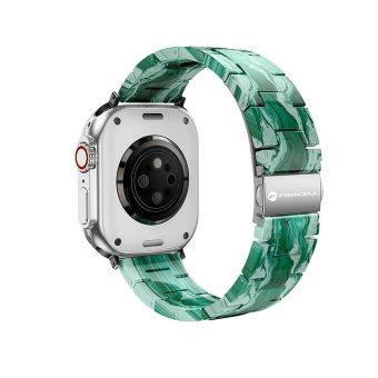 FORCELL F-DESIGN FA04 marble textured resin strap Apple Watch 38/40/41mm green